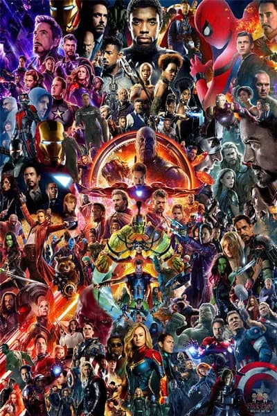 Постер Marvel (Марвел) Супергерои и суперзлодеи (30х40 см)