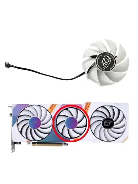 Вентилятор ЦЕНТРАЛЬНЫЙ для Colorful Igame 3060 Ti 3070 3080 White