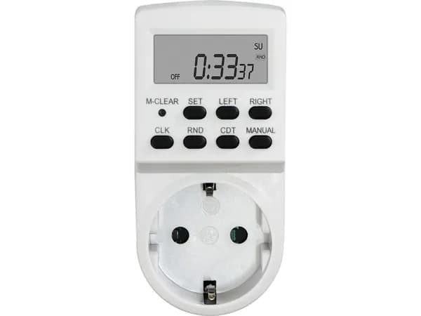 Розетка с таймером недельная электрическая 3600W 16A 230V