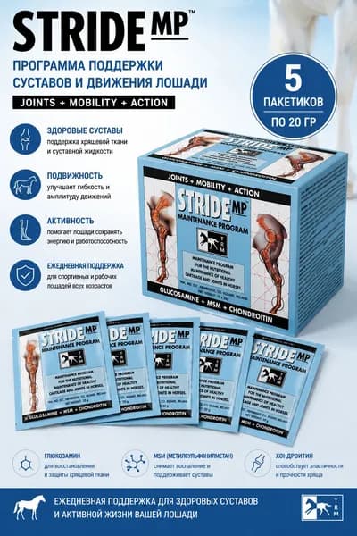 Stride хондропротектор ( глюкозамин+МSМ+хондроитин)20г (5 пакетиков)