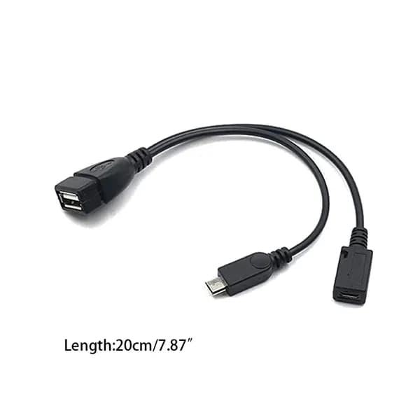2 в 1 OTG Micro USB Host Power Y Splitter USB-адаптер для подключения 5-контактного разъема Micro