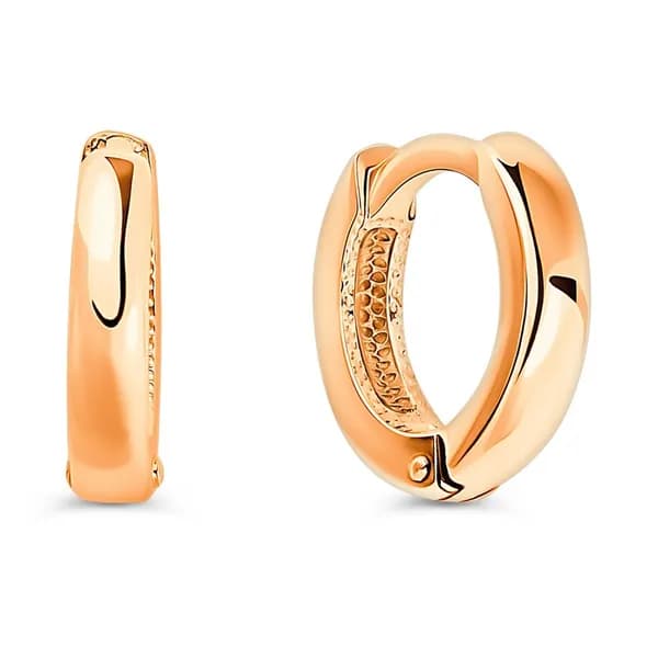 Серьги конго женские из красного золота 375 пробы 585GOLD