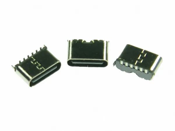 Системный разъем Type C 24 вертикальный 6pin, высота 5мм