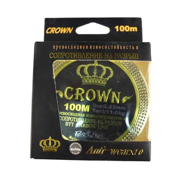 Леска CROWN, BestFish, 100 м, CARBON LINE 0,14мм 6.0кг