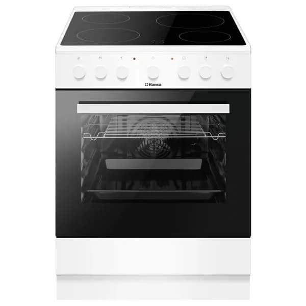 Электрическая плита Hansa FCCW68103, 60 см, 4 электрических конфорки, 65 л, белая
