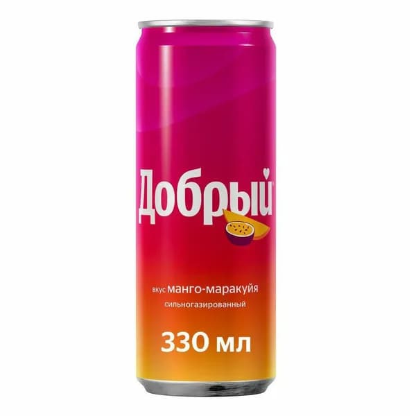 Газированный напиток Добрый манго-маракуйя 0,33 л