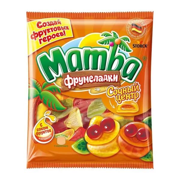Мармелад жевательный Сочный центр фрумеладки Mamba 70г
