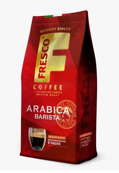 Кофе молотый FRESCO Arabica Barista 100г для заваривания в чашке, турке