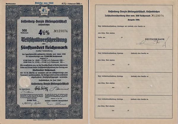 АО Гельсенберг-Бензин, 4-1/2% частичное обязательство