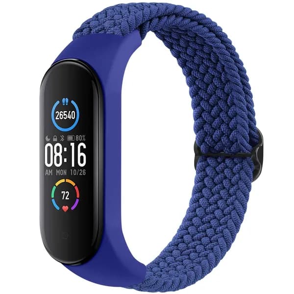 Плетёный ремешок для Xiaomi Mi Band 7 6 5 4 3, эластичный регулируемый браслет для Amazfit Band 5