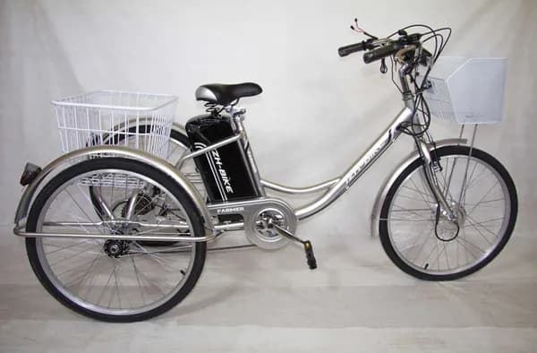 Трехколесный электровелосипед для взрослых Izh-Bike (Иж-Байк) Фермер 24" Серебристый