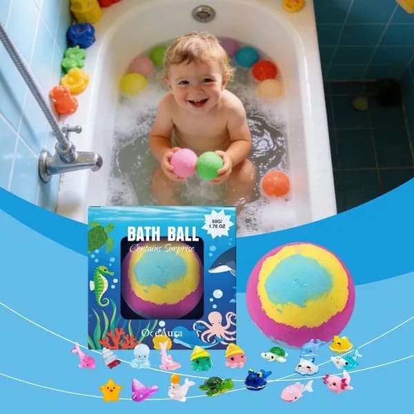 Детский пенный шарик для ванны с морской игрушкой, 4,5 см
