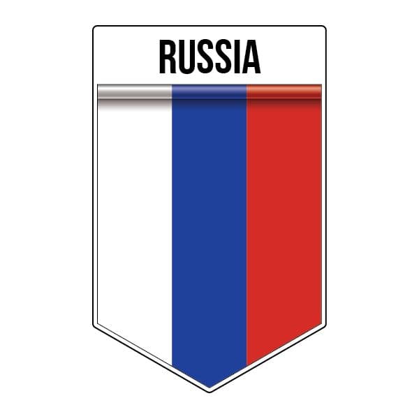 Наклейка Флаг России 9х15 см