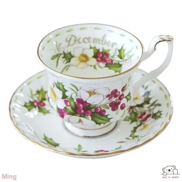 Чайная пара Royal Albert. Серия "Цветок месяца". Англия. Костяной фарфор. Клеймо 70-е гг. Сузуран в мае