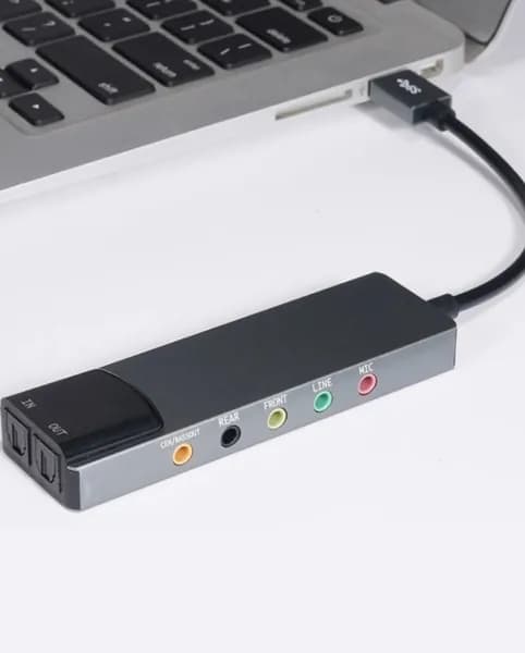 Профессиональная звуковая карта USB 6-канальная 5,1 оптическая внешняя CM6206 чипсет, модель 24 года