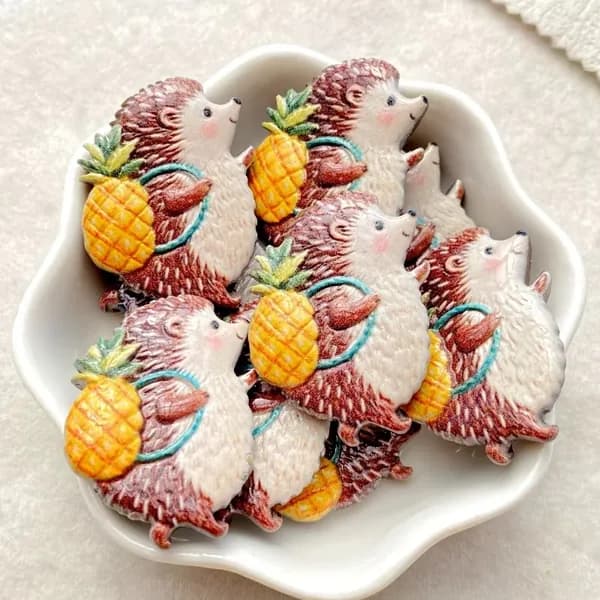 10pcs Красивый кролик еж смоляные аксессуары