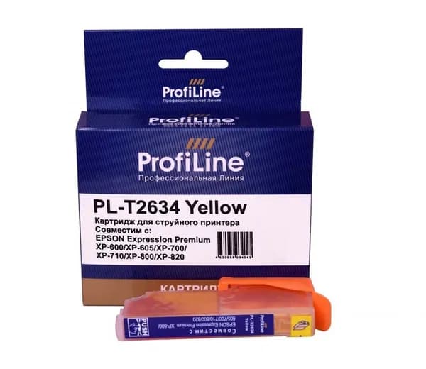 Картридж 26XL для EPSON XP-600, XP-700, XP-800 ProfiLine желтый