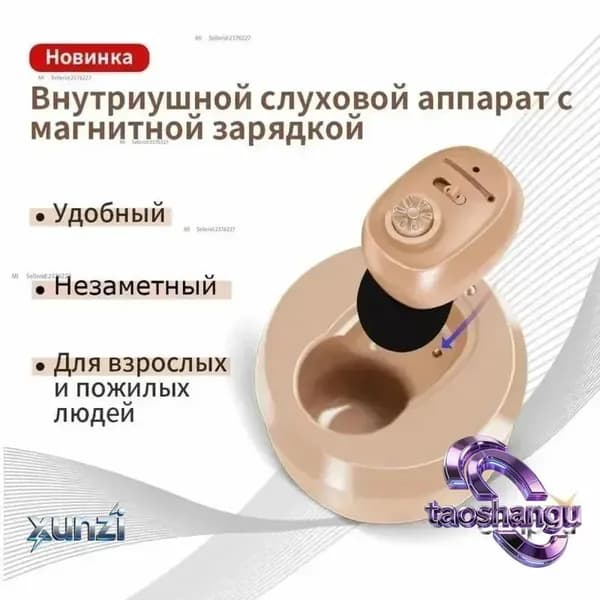 Цифровой слуховой аппарат внутриушной с зарядным устройством для пожилых людей и взрослых Britzgo-1607