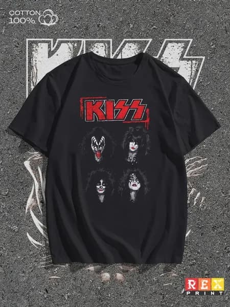 Футболка с принтом группа Kiss