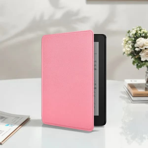 Чехол для Kindle Paperwhite 12 (2024), 7 , розовый, с авто-пробуждением