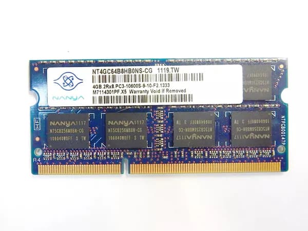 Nanya Оперативная память DDR3 4Gb 1333 Mhz So-Dimm PC3-10600 CL9 для ноутбука DDR3, 1333 МГц, 1 x 4 ГБ (NT4GC64B8HB0NS-CG)