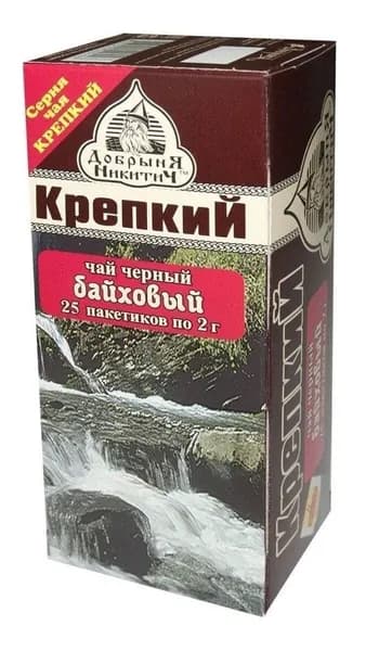 Добрыня Никитич Чай черный Крепкий, 25 пак * 2 г в уп, 1 уп