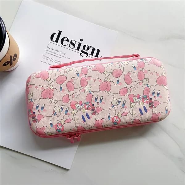 Жесткий кейс для Nintendo Switch с Кирби (Kirby), милый дизайн, защита консоли