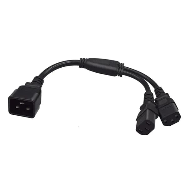 Y-образный кабель IEC320 C20 на C13+C13, адаптер мужской/2xC13 женский