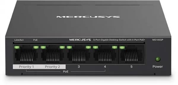Tp-Link Mercusys MS105GP 5-портовый гигабитный коммутатор