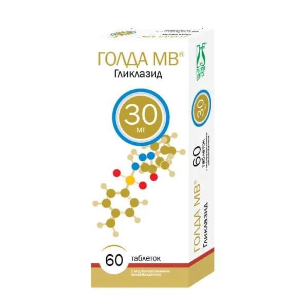 Голда МВ таблетки с модифицированным высвобождением 30мг 60шт