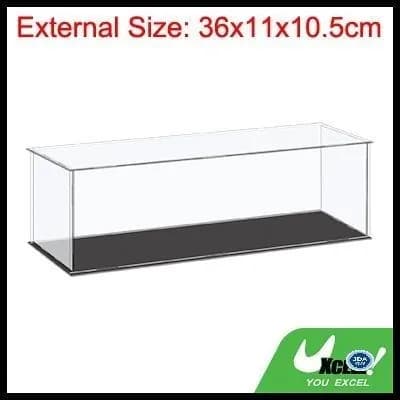 Акриловый бокс для коллекций 36x11x10.5 см, прозрачный, защита от пыли, для поделок и хранения