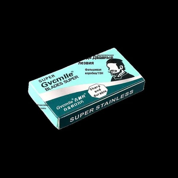 Лезвие для бритвы двухстороннее сменное, стальное острое лезвие для классического станка и Т-образной бритвы, 1 шт.