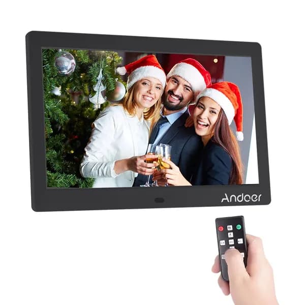 Цифровая фоторамка Andoer 10 дюймов, 1024*600, с функцией часов для дома