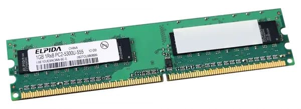 Elpida Оперативная память DDR2, 667 МГц, 1 x (EBE10UE8ACWA-6E-E)