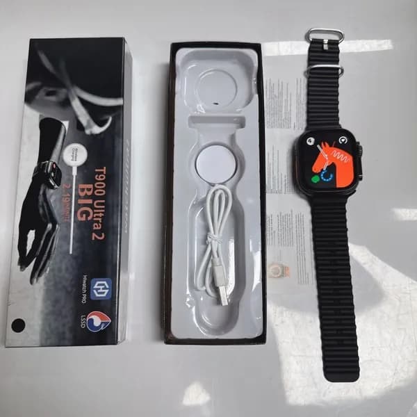 Смарт-часы, 49mm, T900 Ultra2 Black,49mm,спортивные Bluetooth-часы 9 серии для мужчин и женщин, беспроводная зарядка, мониторинг состояния здоровья, спортивные часы на открытом воздухе, воспроизведение музыки, будильники, обои для рабочего стола на заказ