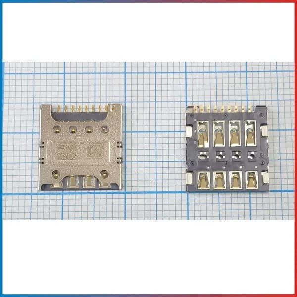 Коннектор Sim-карты №14 LG E988, H818, D335, H502, H422, H522y, G2 mini D618 (Sim2) (KA-045)