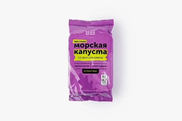 Морская капуста хрустящая со вкусом кимчи, 5 г