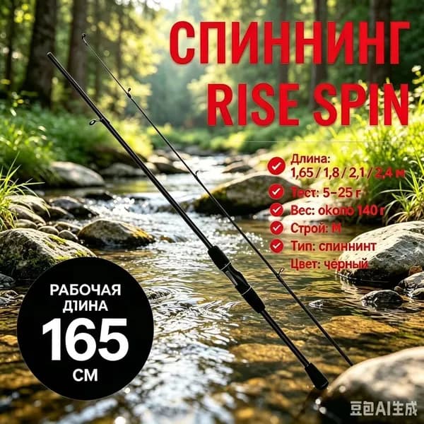 Спиннинг, рабочая длина:  165 см , до 25 гр
