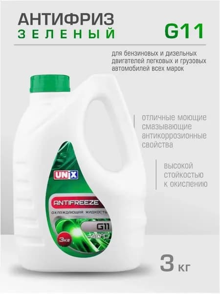 Unix Антифриз до -40°С, 2.7 л