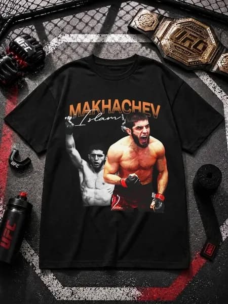 Футболка с принтом оверсайз UFC Ислам Махачев