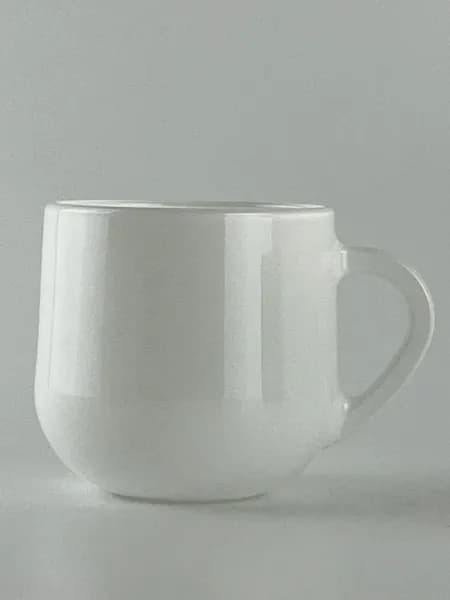 Кружка стеклянная Грамине 1 шт 300мл белый глянец