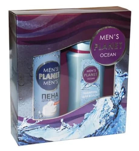 Festiva Подарочный набор Men s Planet Oceant: Шампунь, 250 мл+Пена для бритья, 200 мл /