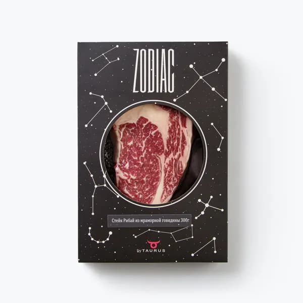 Стейк Рибай из мраморной говядины, 300 г, TAURUS, охлажденный