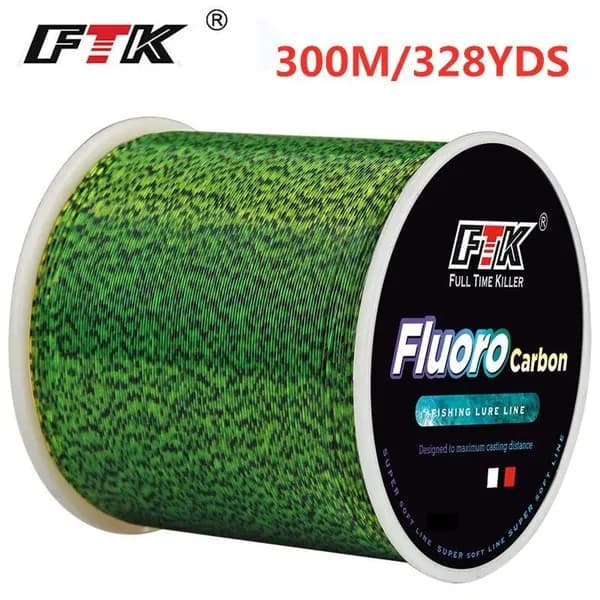 FTK Флюорокарбоновая леска для рыбалки, размотка: 300 м, толщина: 0.2 мм