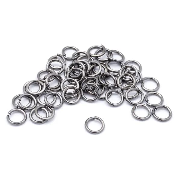 Колечки для бижутерии 0,9 x 6 мм, 50 шт, Astra&Craft, цвет черный никель