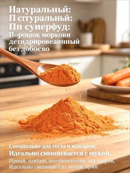 Морковный порошок натуральный , сушеный пищевой краситель для теста