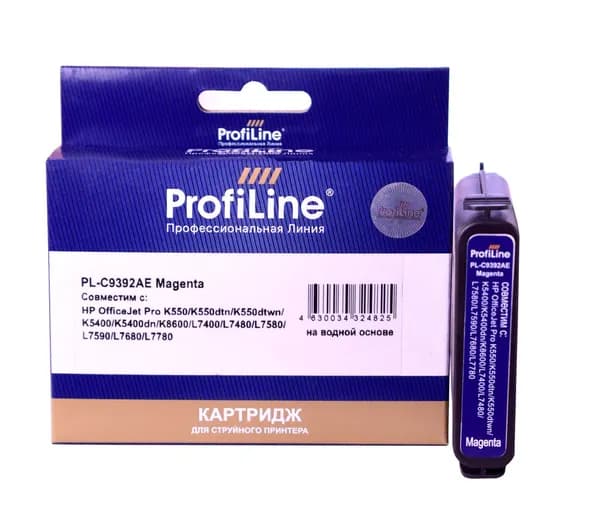 Картридж для струйного принтера HP 88 C9392AE ProfiLine для HP OfficeJet Pro-K550/K5400/K8600/L7400/L7480 и др., цвет пурпурный