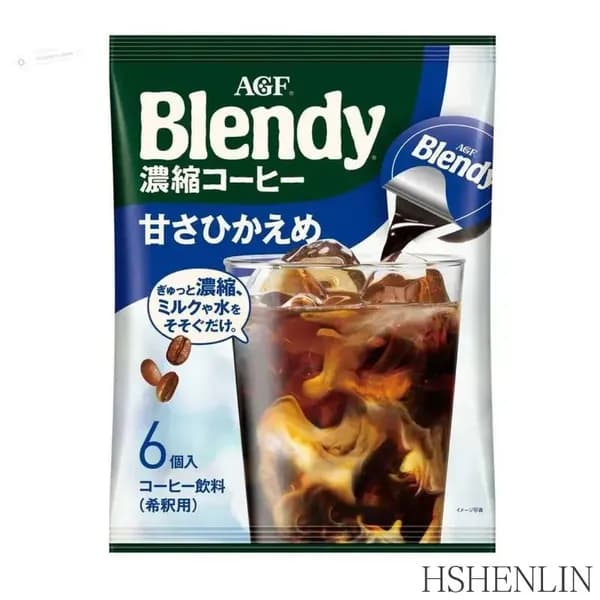 Концентрированный кофе AGF Blendy слабосладкий, 6 капсул, для разбавления водой/молоком