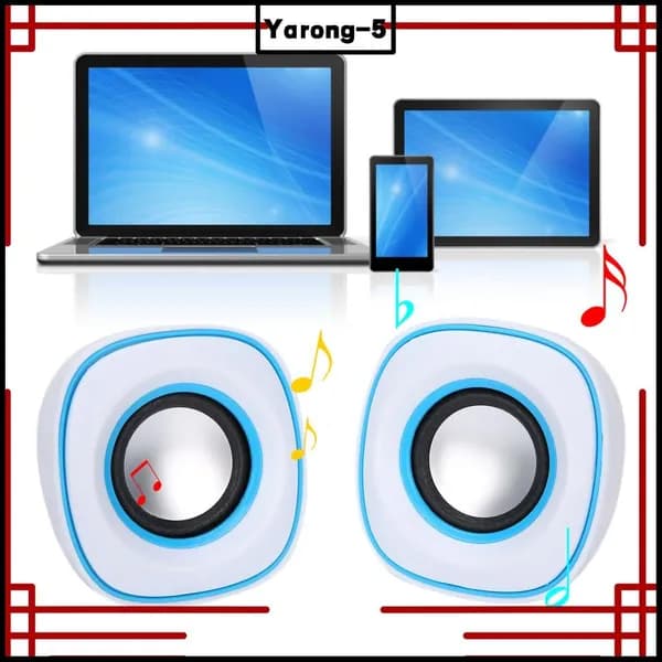 Портативная USB Колонка, Стерео Аудио для Компьютеров и Смартфонов, Легкая и Удобная