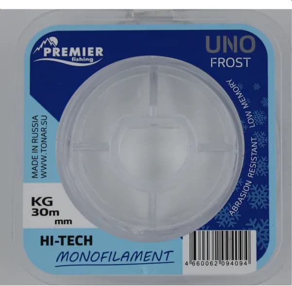 Леска UNO FROST 0,25mm/30m - 6.3кг Clear Nylon PREMIER fishing